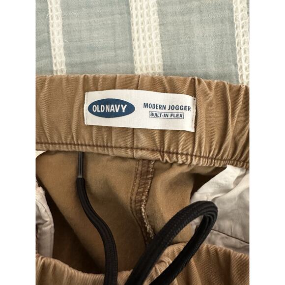 Old Navy Men's Built In Flex Modern Jogger Doe Brown Jack Pull On Drawstring XL - Picture 4 of 5